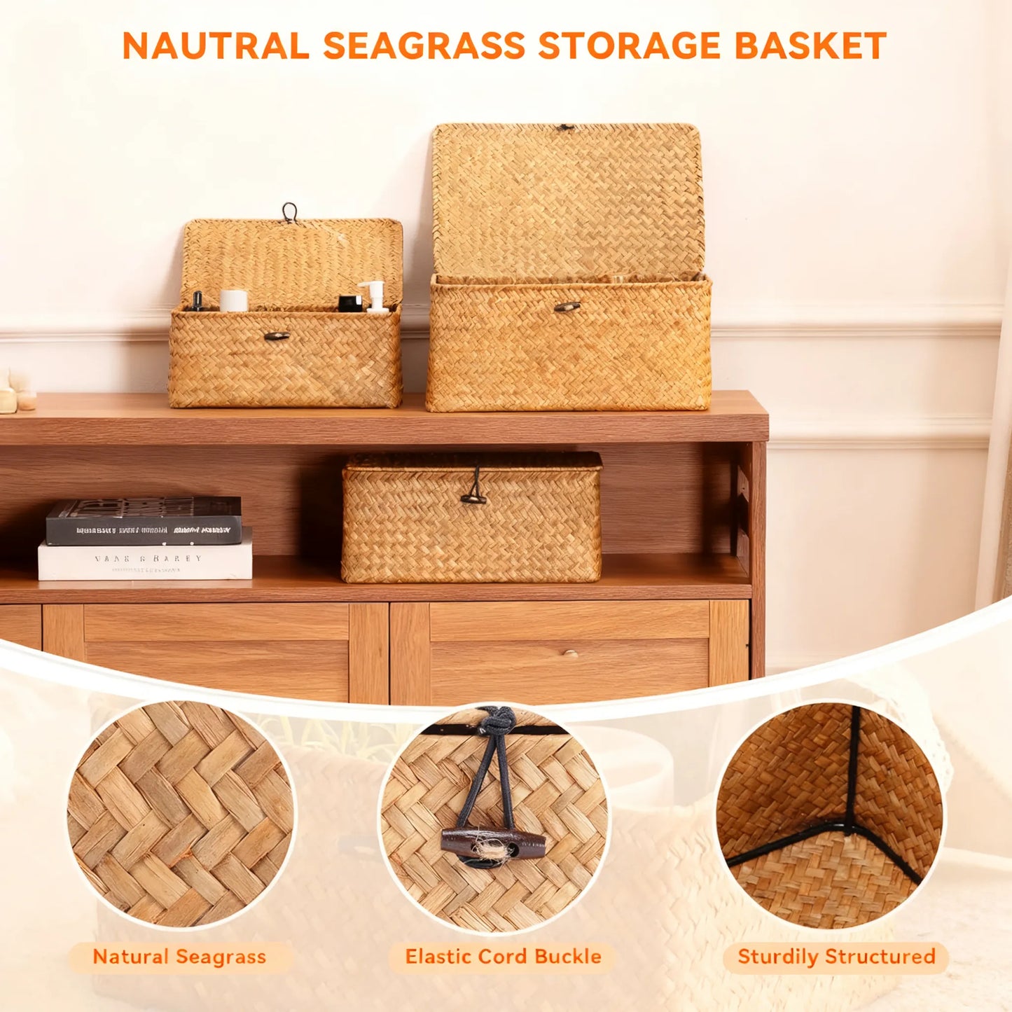 Handwoven Seagrass Storage Basket (3 Sizes)
