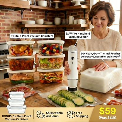 HomePlus™  Handheld Vacuum Sealer Food Storage Bundle
