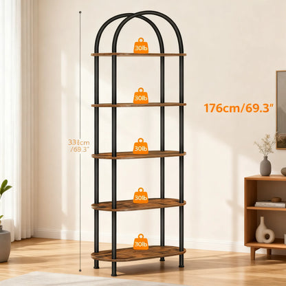 5-Tier Arch-Shaped Vintage Storage Shelf