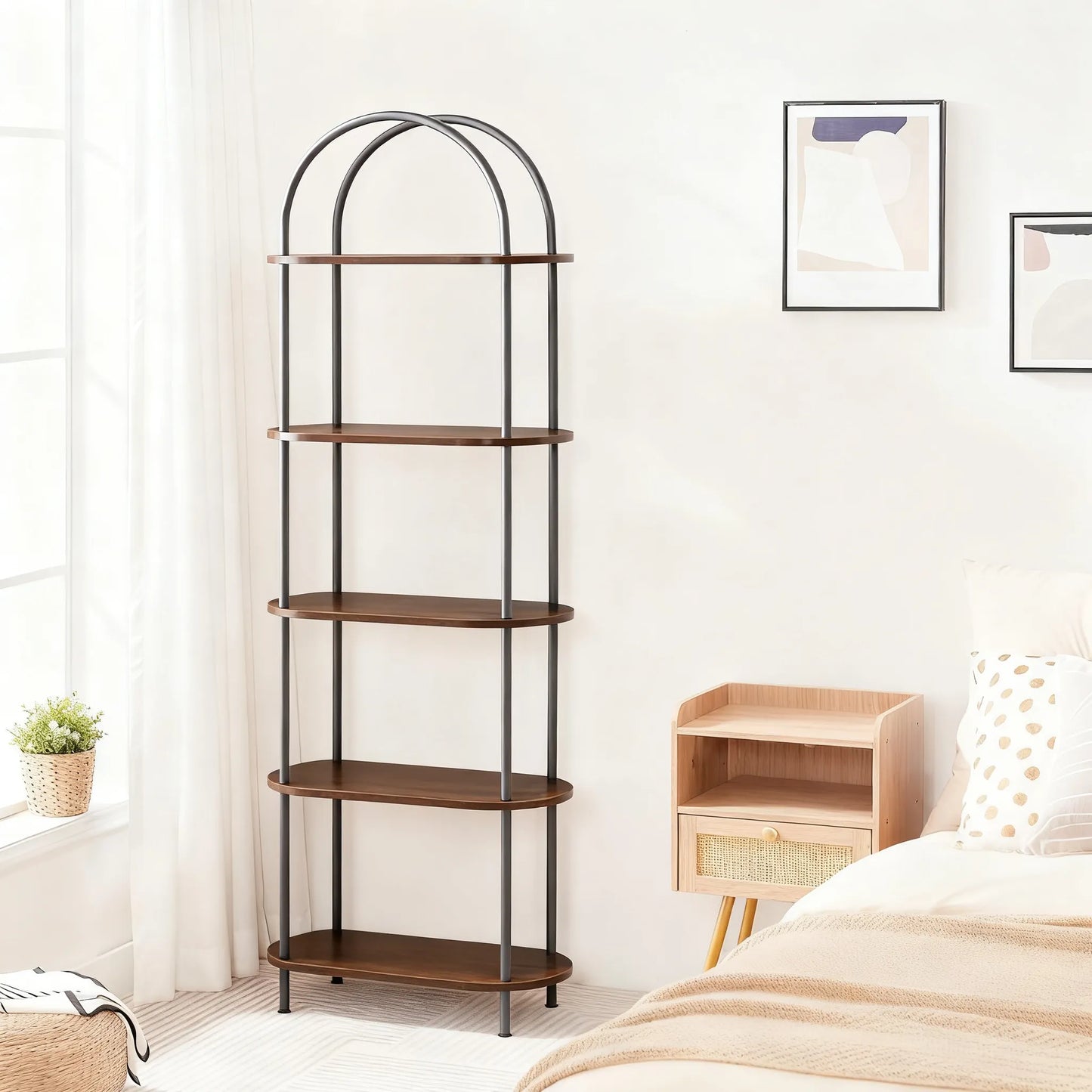 5-Tier Arch-Shaped Vintage Storage Shelf