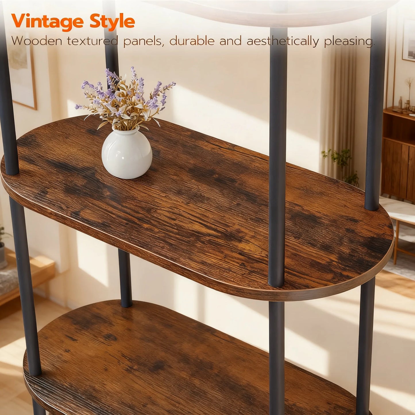 5-Tier Arch-Shaped Vintage Storage Shelf