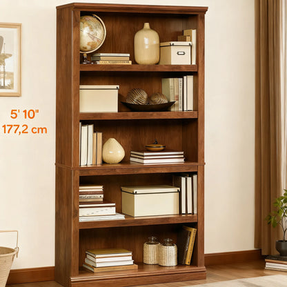 Modular 5-Shelf Storage Bookcase