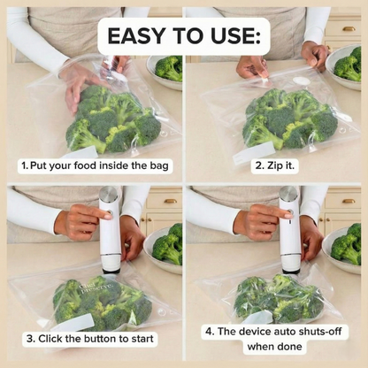 HomePlus™  Handheld Vacuum Sealer Food Storage Bundle