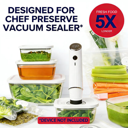 3-Piece Vacuum-Seal Glass Food Storage Container Set